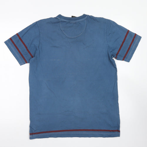 L.F.C Mens Blue  Cotton  T-Shirt Size S Crew Neck