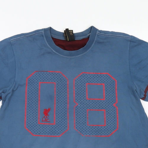 L.F.C Mens Blue  Cotton  T-Shirt Size S Crew Neck