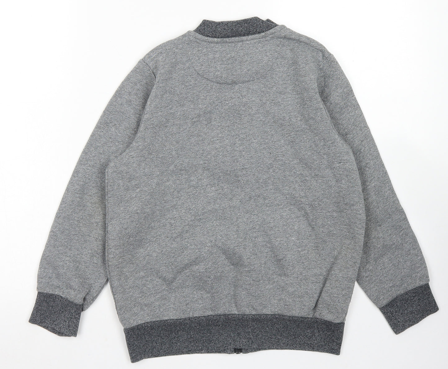 Matalan Boys Grey  Cotton Full Zip Sweatshirt Size 8-9 Years  Zip
