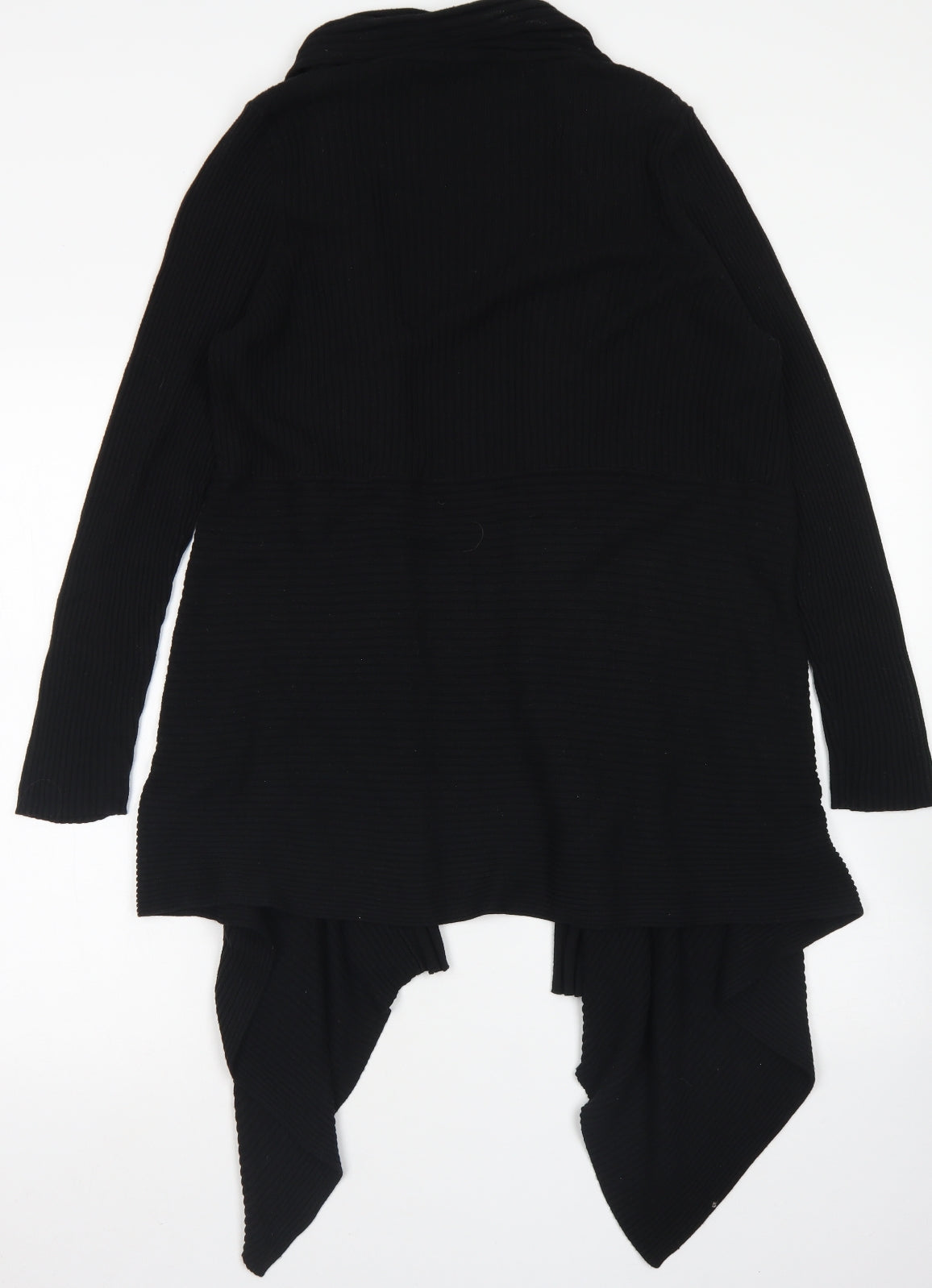 Marks & Spencer Womens Black Collared  Polyamide Cardigan Jumper Size 18