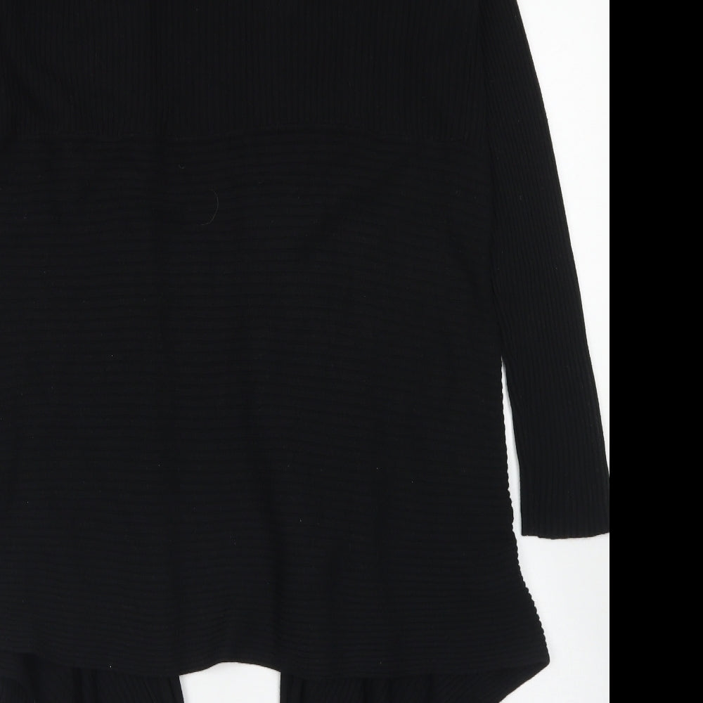 Marks & Spencer Womens Black Collared  Polyamide Cardigan Jumper Size 18