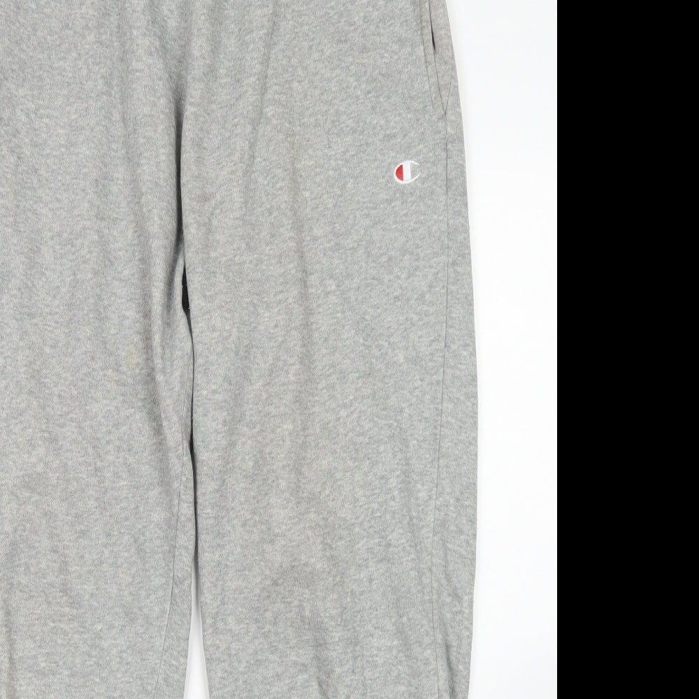 Champion Mens Grey  Cotton Jogger Trousers Size L L25 in Regular Drawstring