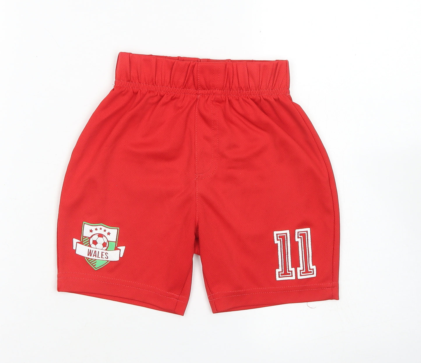 George Boys Red  Polyester Sweat Shorts Size 4-5 Years  Regular