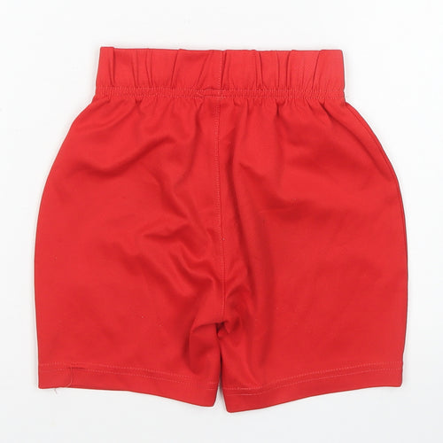 George Boys Red  Polyester Sweat Shorts Size 4-5 Years  Regular