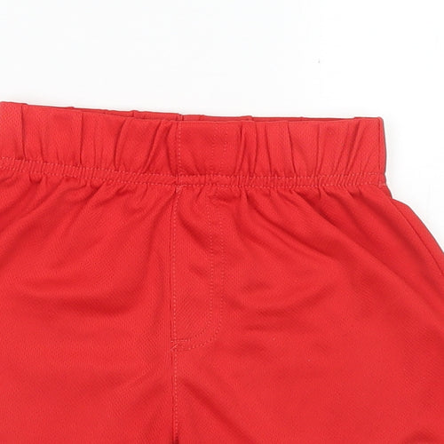 George Boys Red  Polyester Sweat Shorts Size 4-5 Years  Regular