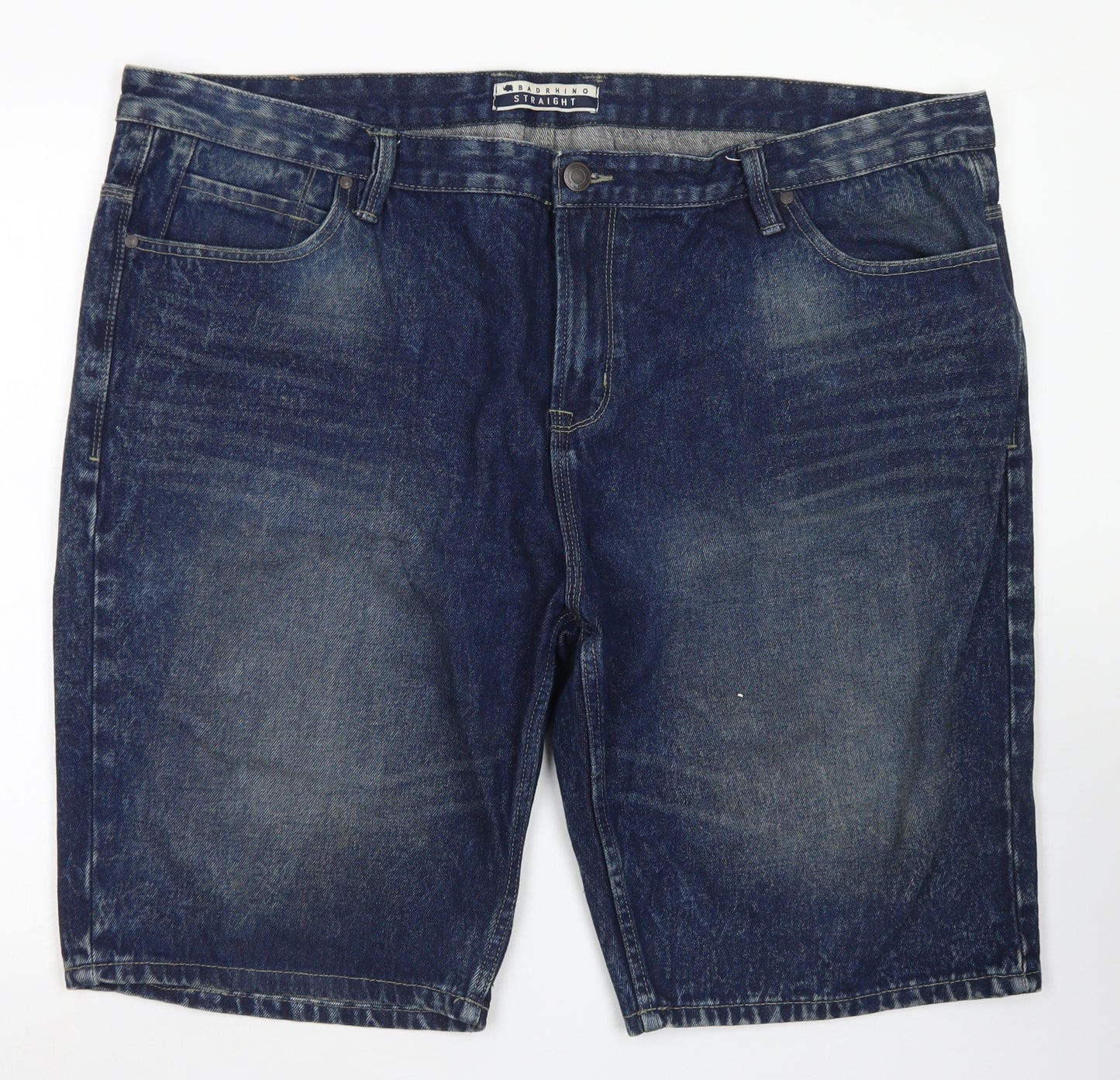 Bad Rhino Mens Blue  Cotton Cargo Shorts Size 46 in L11 in Regular Button