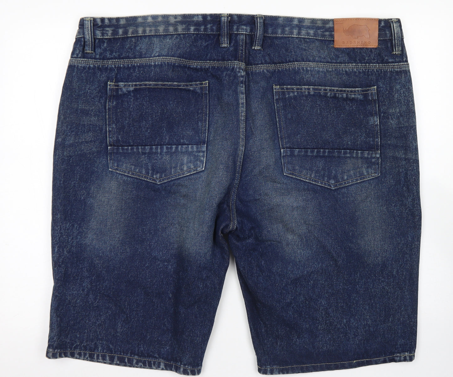 Bad Rhino Mens Blue  Cotton Cargo Shorts Size 46 in L11 in Regular Button