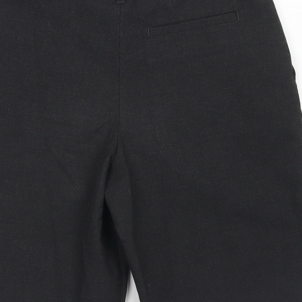 M&S Boys Grey  Polyester Chino Shorts Size 11-12 Years  Regular Hook & Eye - School Wear