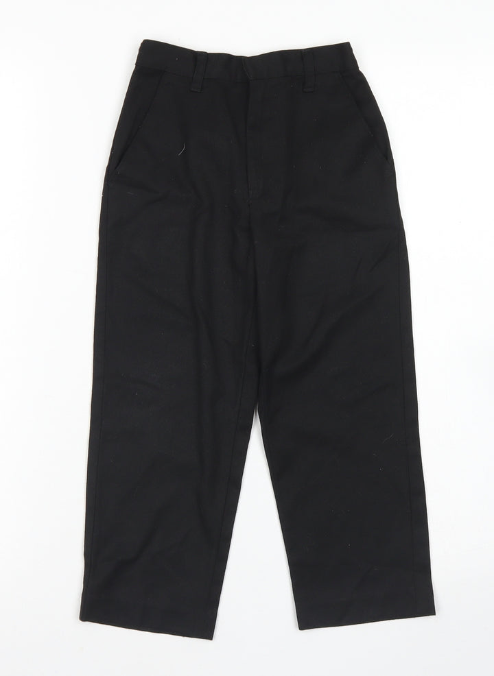 Nutmeg Boys Black Polyester Dress Pants Trousers Size 4-5 Years Regular Hook & Eye - School wear