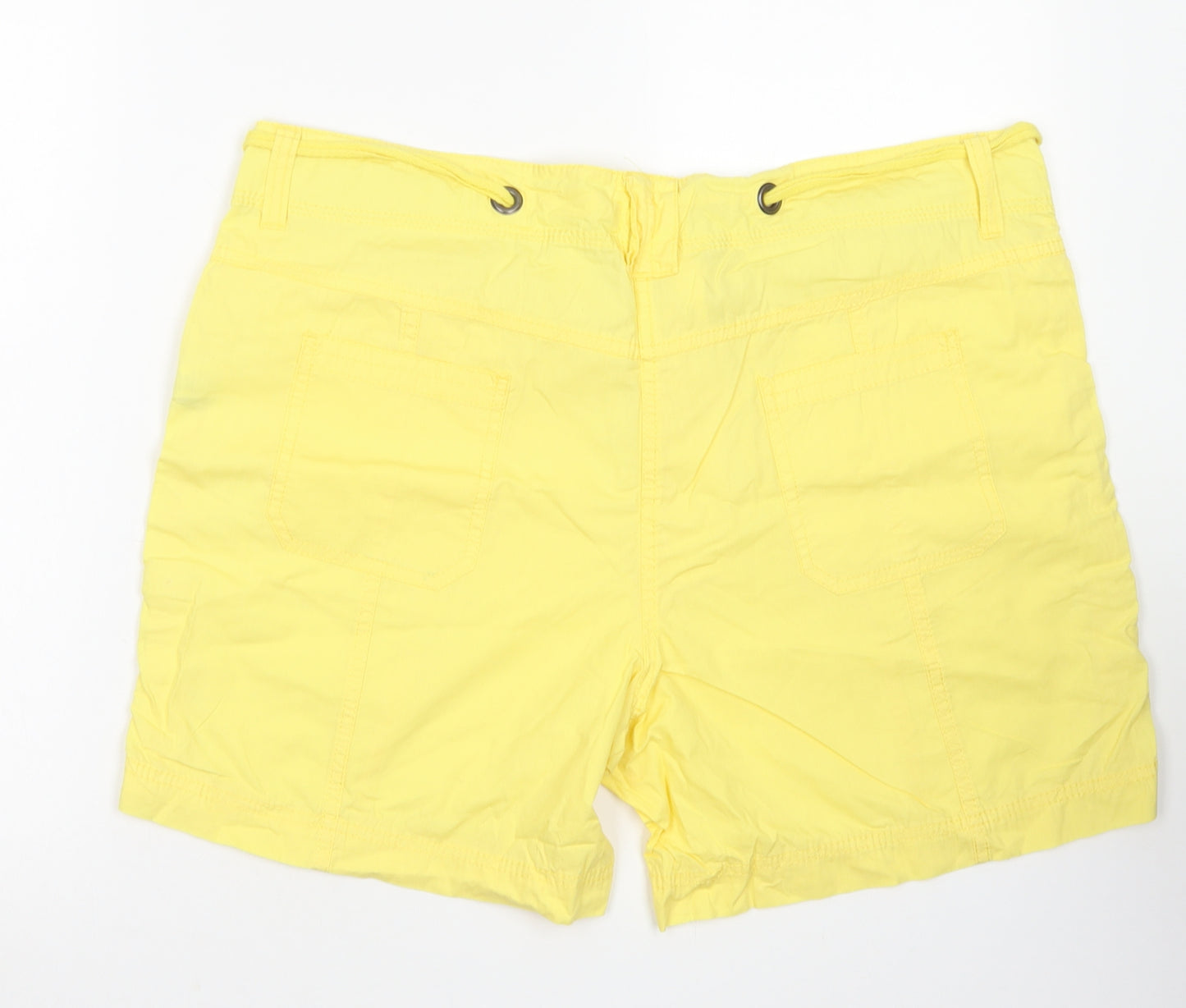 Geroge Womens Yellow  Cotton Cargo Shorts Size 18 L4 in Regular Button