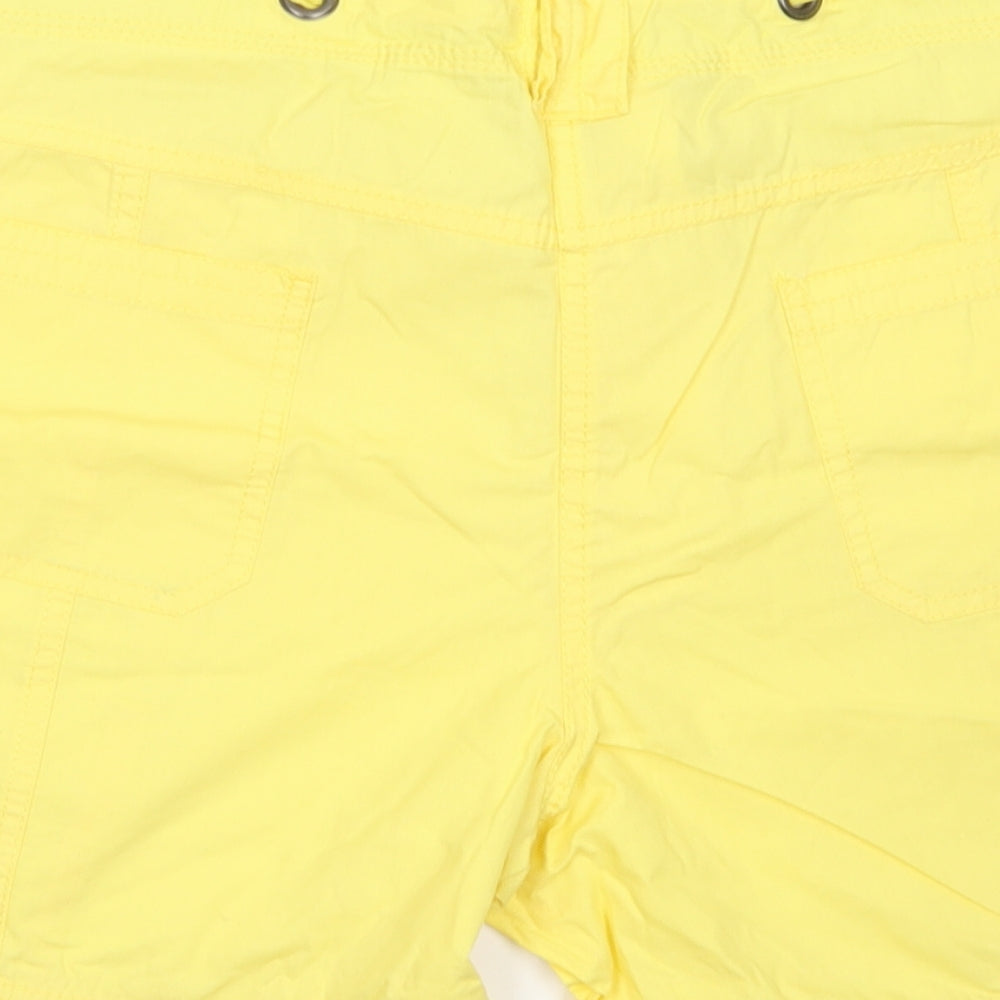 Geroge Womens Yellow  Cotton Cargo Shorts Size 18 L4 in Regular Button
