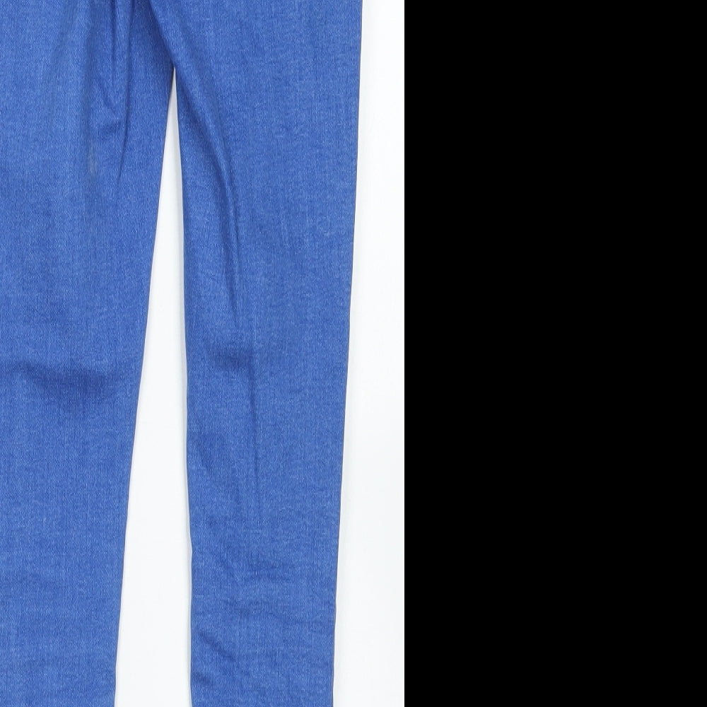 Denim Co Womens Blue  Cotton Skinny Jeans Size 8 L25 in Regular Button
