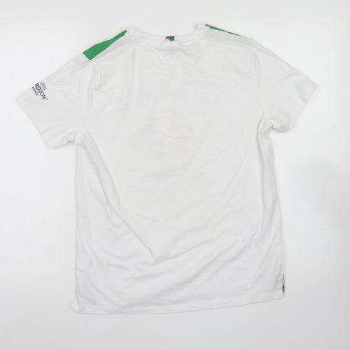 Uefa Euro 2016 Boys White  Cotton Basic Button-Up Size 13 Years Crew Neck  - Wales