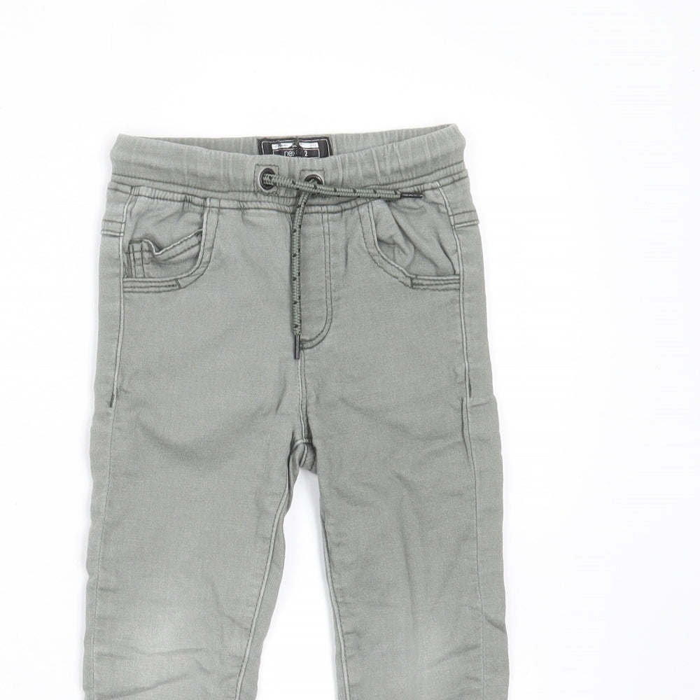 NEXT Boys Green  Cotton Skinny Jeans Size 2-3 Years  Regular