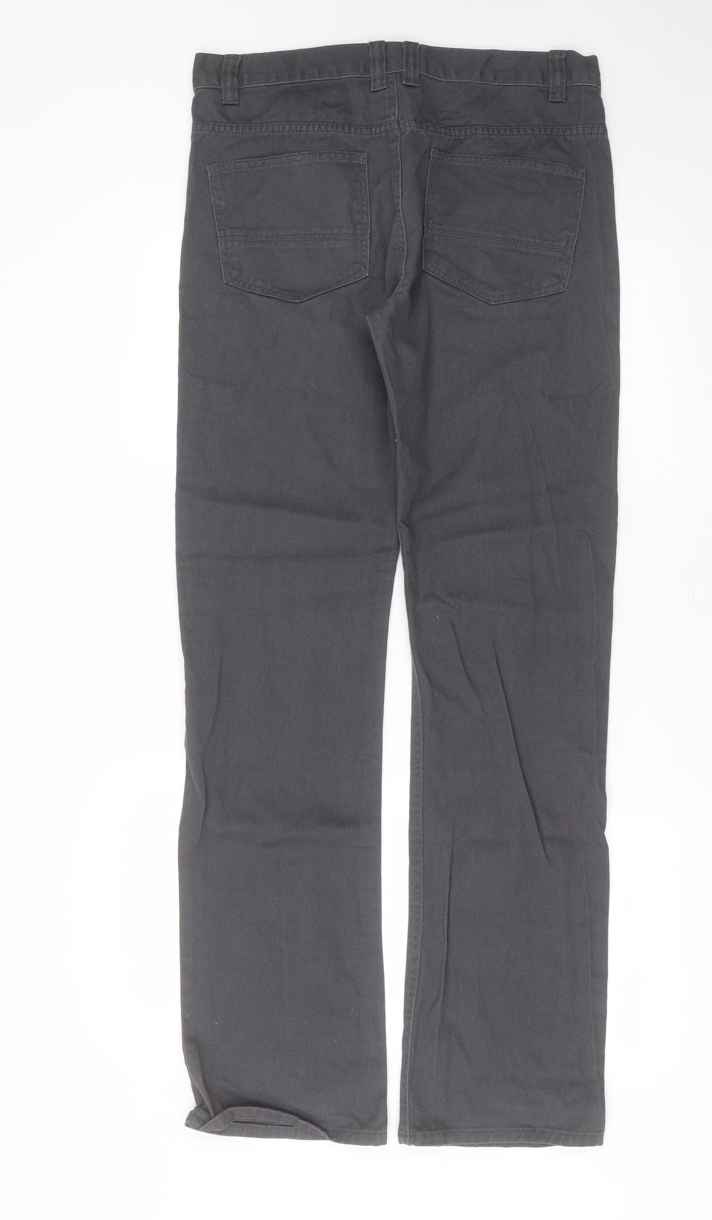 Primark Mens Grey  Cotton Straight Jeans Size 32 in L34 in Regular