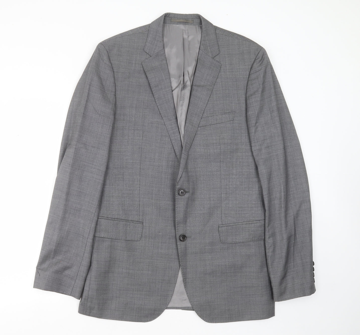 GUABELLO Mens Grey  Wool Jacket Suit Jacket Size 40
