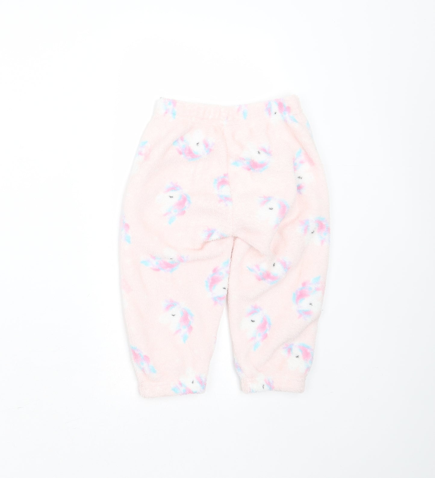 Dream Big Girls Pink Solid Polyester  Pyjama Pants Size 2-3 Years   - unicorn print