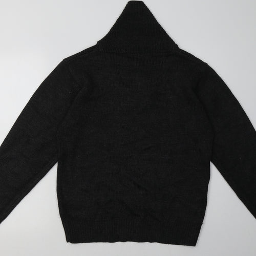 Cedar Wood State Mens Black  Acrylic Pullover Sweatshirt Size S