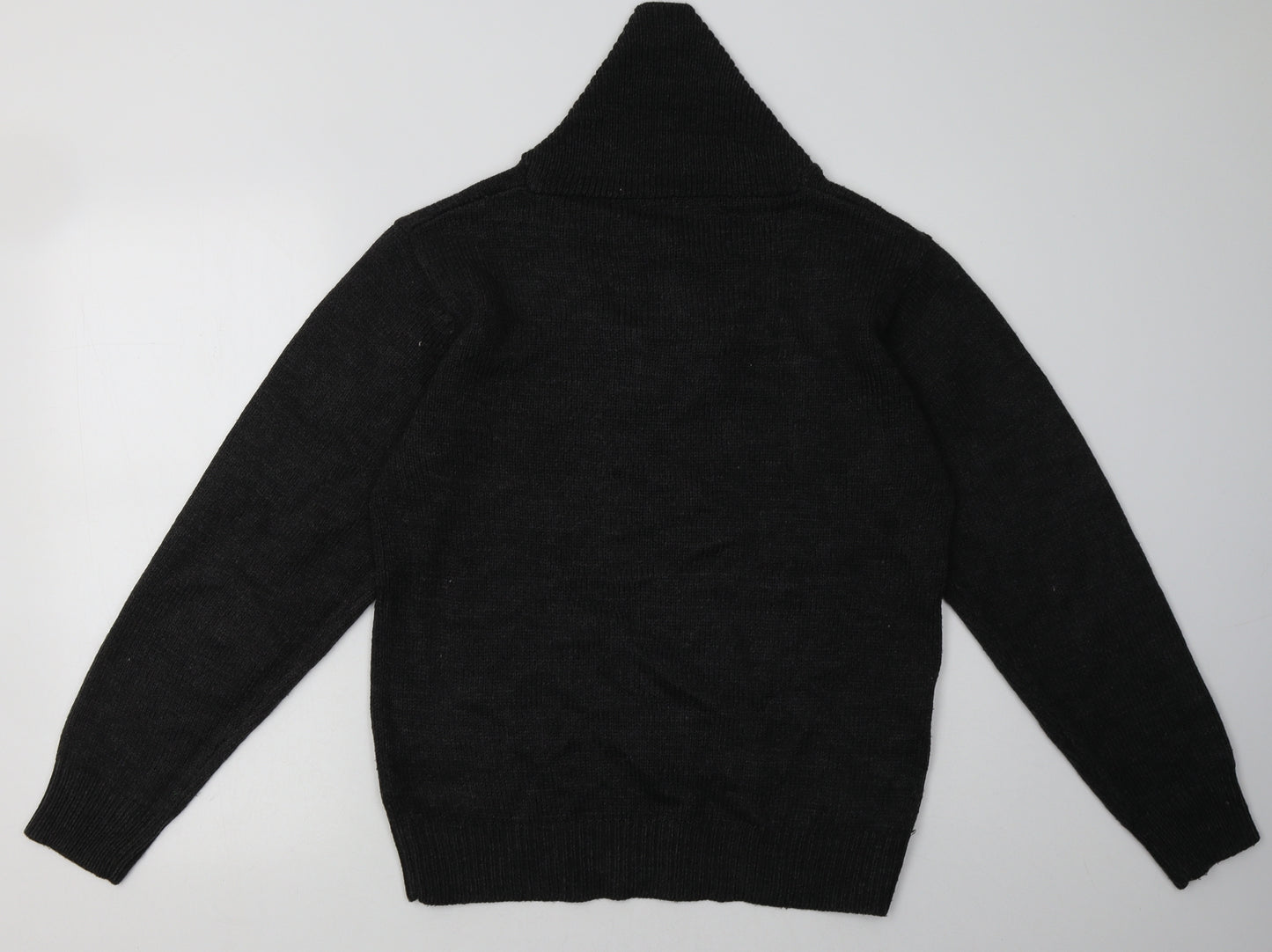 Cedar Wood State Mens Black  Acrylic Pullover Sweatshirt Size S