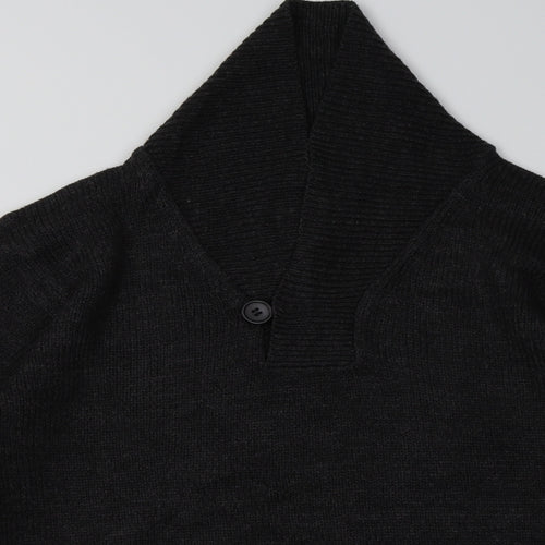 Cedar Wood State Mens Black  Acrylic Pullover Sweatshirt Size S