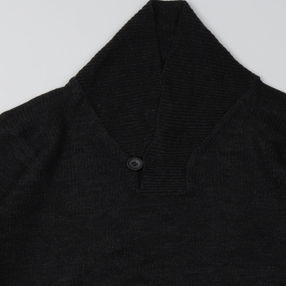 Cedar Wood State Mens Black  Acrylic Pullover Sweatshirt Size S