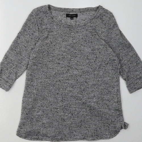 New Look Womens Grey Geometric Polyester Pullover Sweatshirt Size 12  Pullover