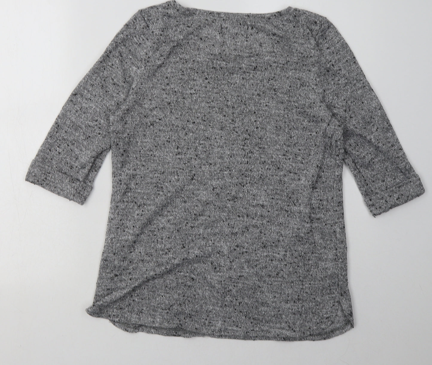 New Look Womens Grey Geometric Polyester Pullover Sweatshirt Size 12  Pullover