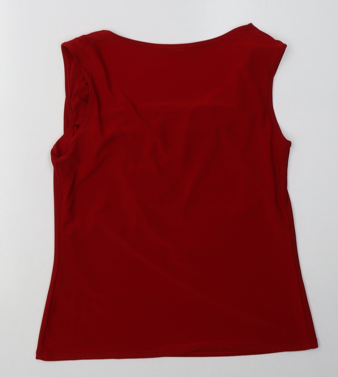 Roma Womens Red  Polyester Basic Tank Size 14 Square Neck