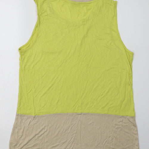 NEXT Womens Green  Viscose Basic Tank Size 20 Scoop Neck