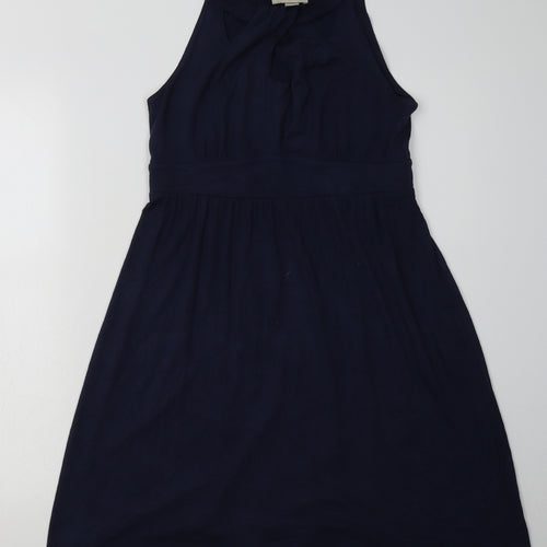 LOFT Womens Blue  Rayon A-Line  Size S  Crew Neck Pullover