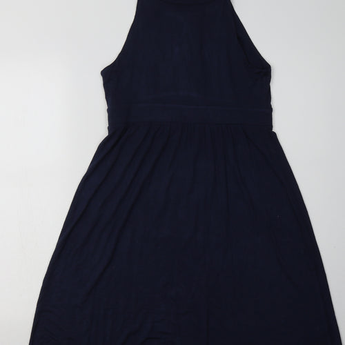 LOFT Womens Blue  Rayon A-Line  Size S  Crew Neck Pullover