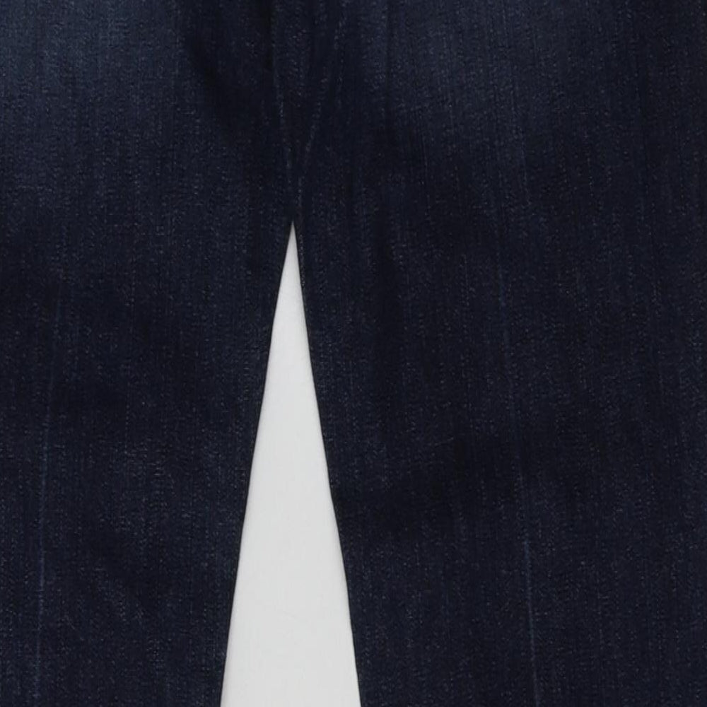 Cherokee Womens Blue  Cotton Straight Jeans Size 12 L32 in Regular Button