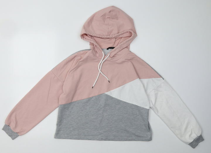 SheIn Womens Grey Plaid Cotton Pullover Hoodie Size S  Pullover