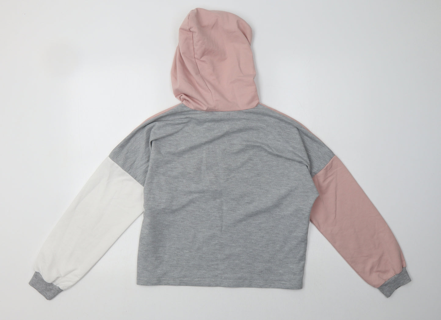 SheIn Womens Grey Plaid Cotton Pullover Hoodie Size S  Pullover