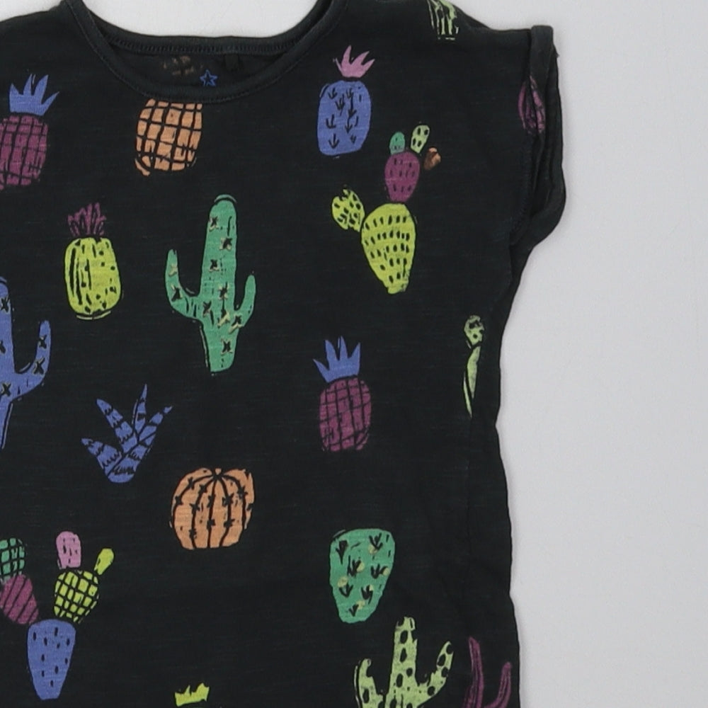 NEXT Baby Grey Geometric Cotton Romper One-Piece Size 9-12 Months  Buckle - Cactus Print