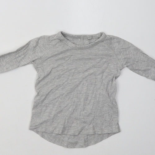 NEXT Baby Grey  Cotton Basic Casual Size 6-9 Months Crew Neck Pullover