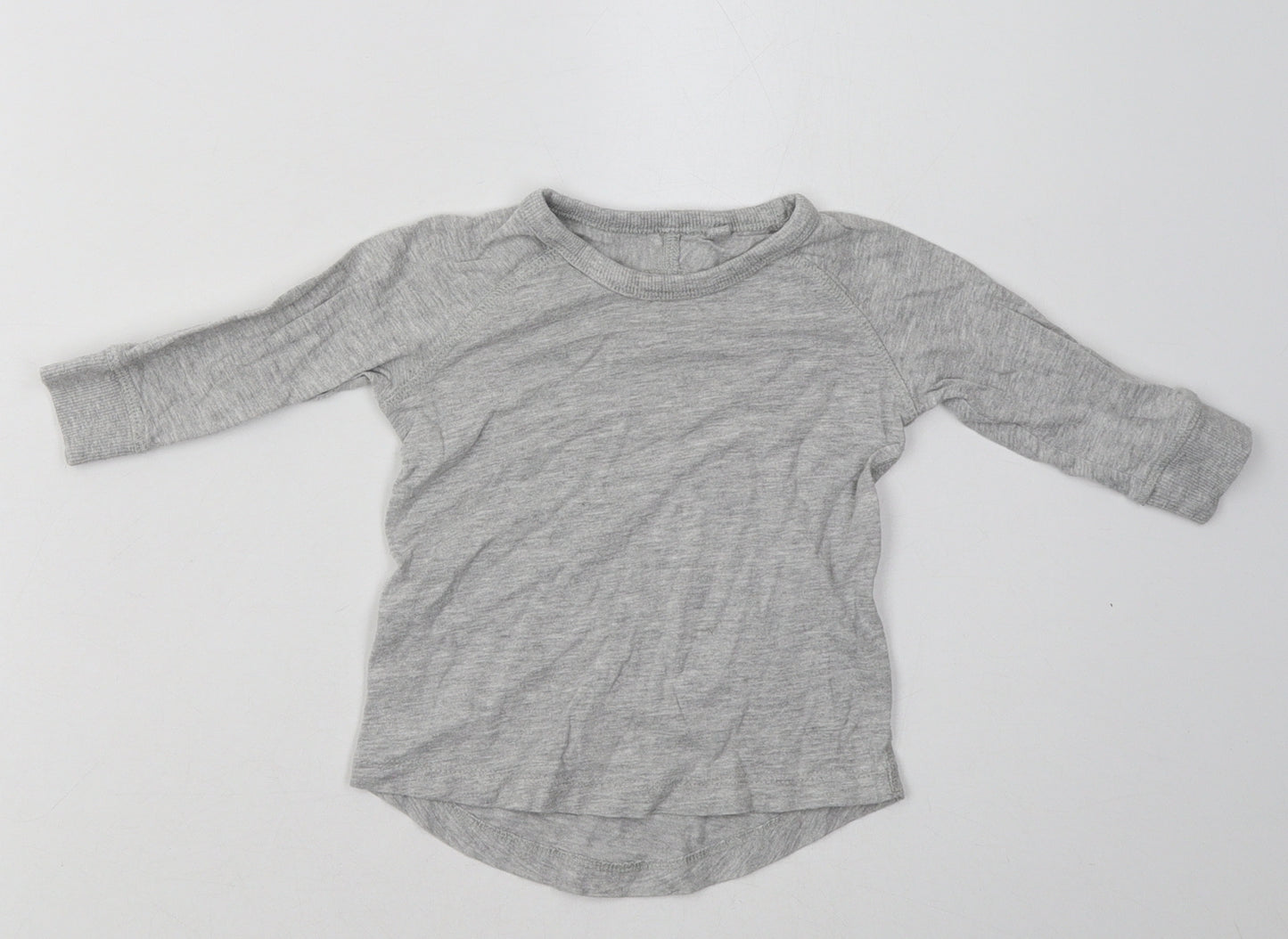 NEXT Baby Grey  Cotton Basic Casual Size 6-9 Months Crew Neck Pullover