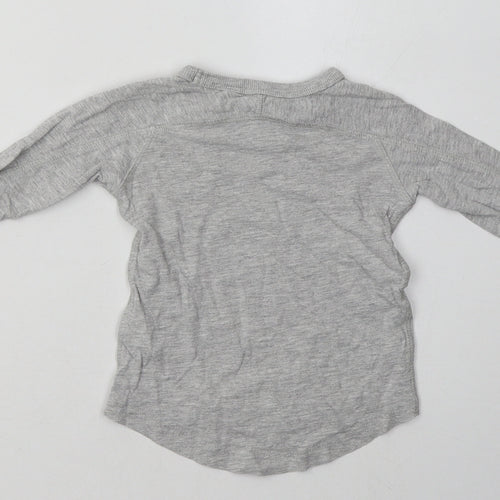 NEXT Baby Grey  Cotton Basic Casual Size 6-9 Months Crew Neck Pullover