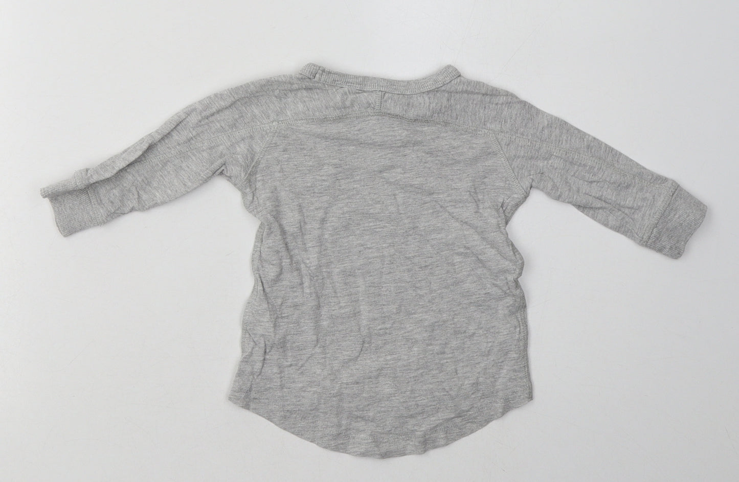 NEXT Baby Grey  Cotton Basic Casual Size 6-9 Months Crew Neck Pullover