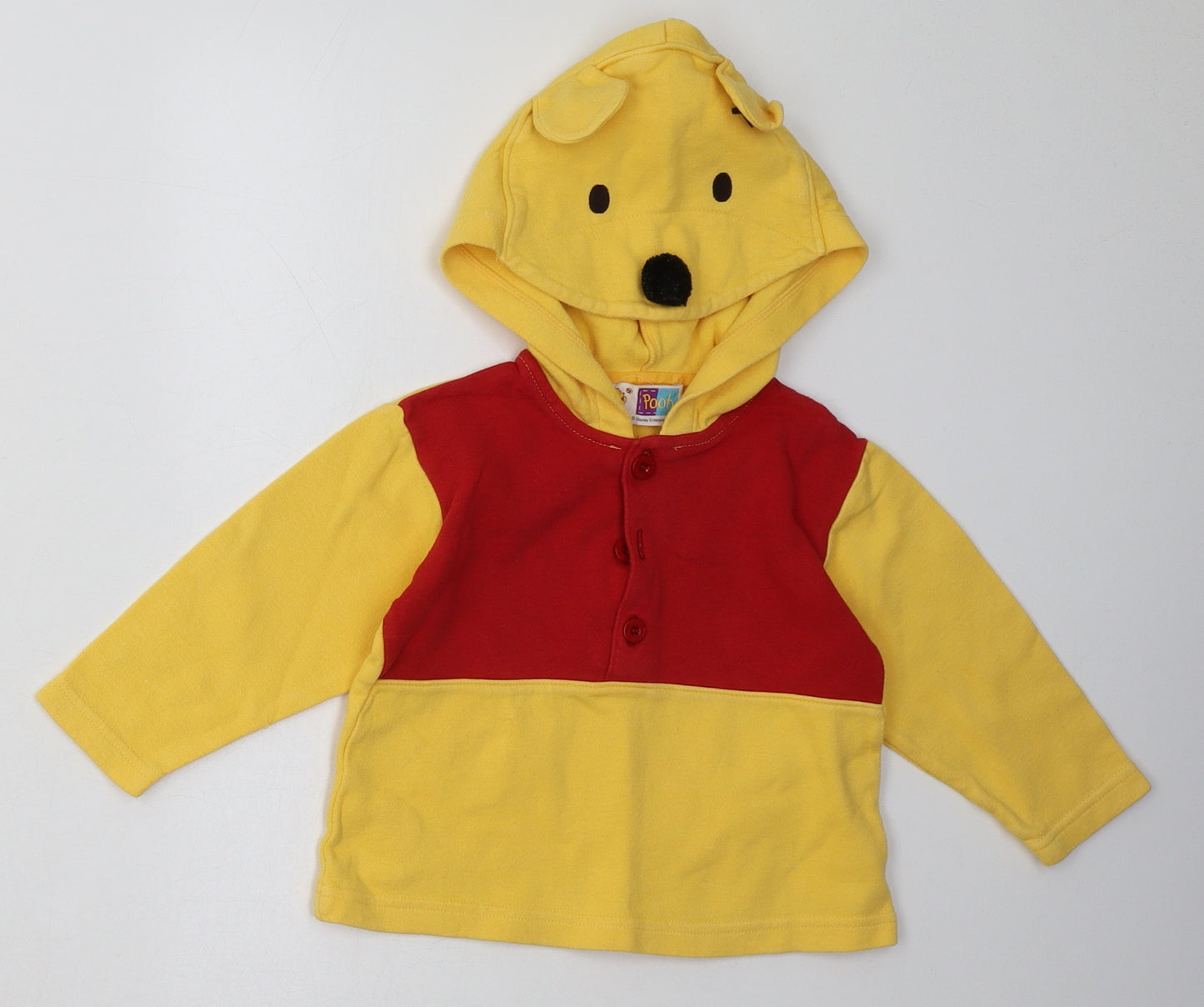 Preworn Baby Yellow Geometric Cotton Shorts Set Outfit/Set Size 12 Months  Button - Winnie The Pooh