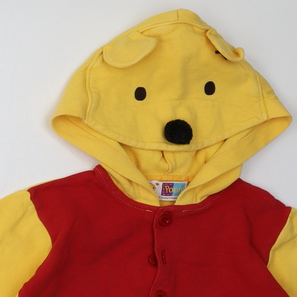 Preworn Baby Yellow Geometric Cotton Shorts Set Outfit/Set Size 12 Months  Button - Winnie The Pooh