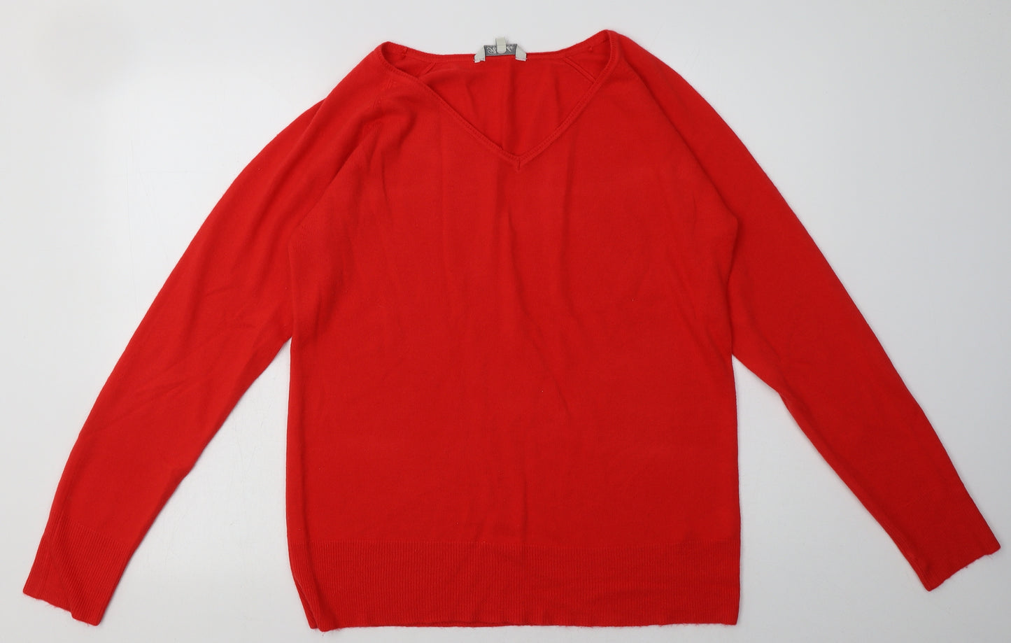 Peacocks Womens Red  Acrylic Pullover Sweatshirt Size 18  Pullover