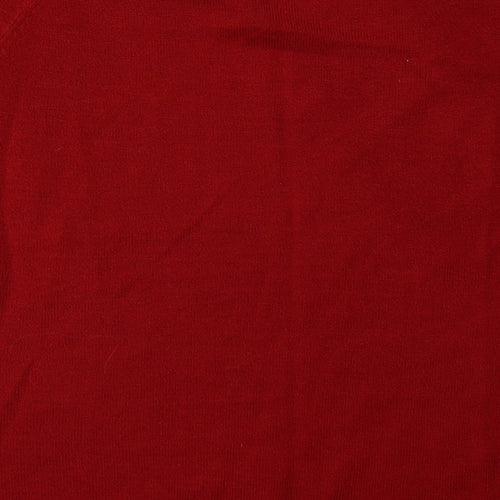 Bonmarché Womens Red  Acrylic Pullover Sweatshirt Size L  Pullover
