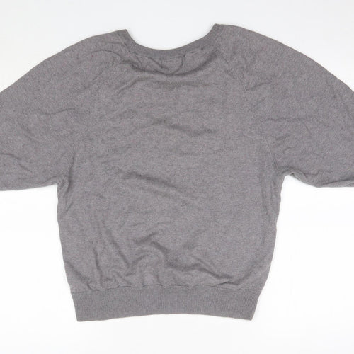 NEXT Womens Grey Round Neck  Cotton Pullover Jumper Size 6