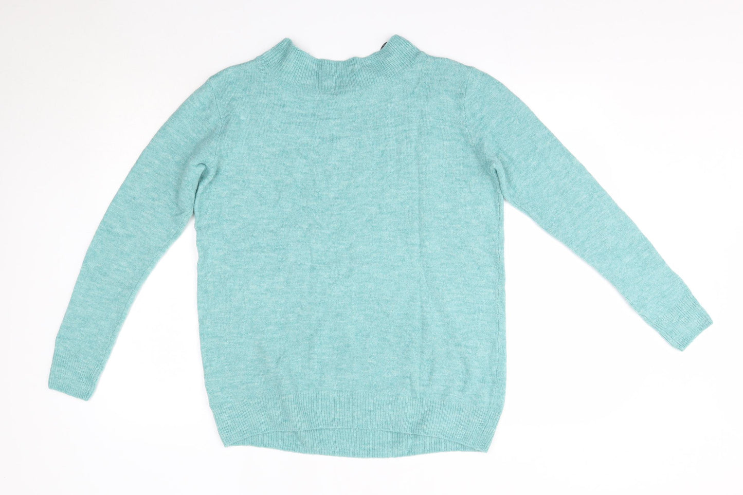 H&M Womens Green High Neck  Acrylic Pullover Jumper Size M