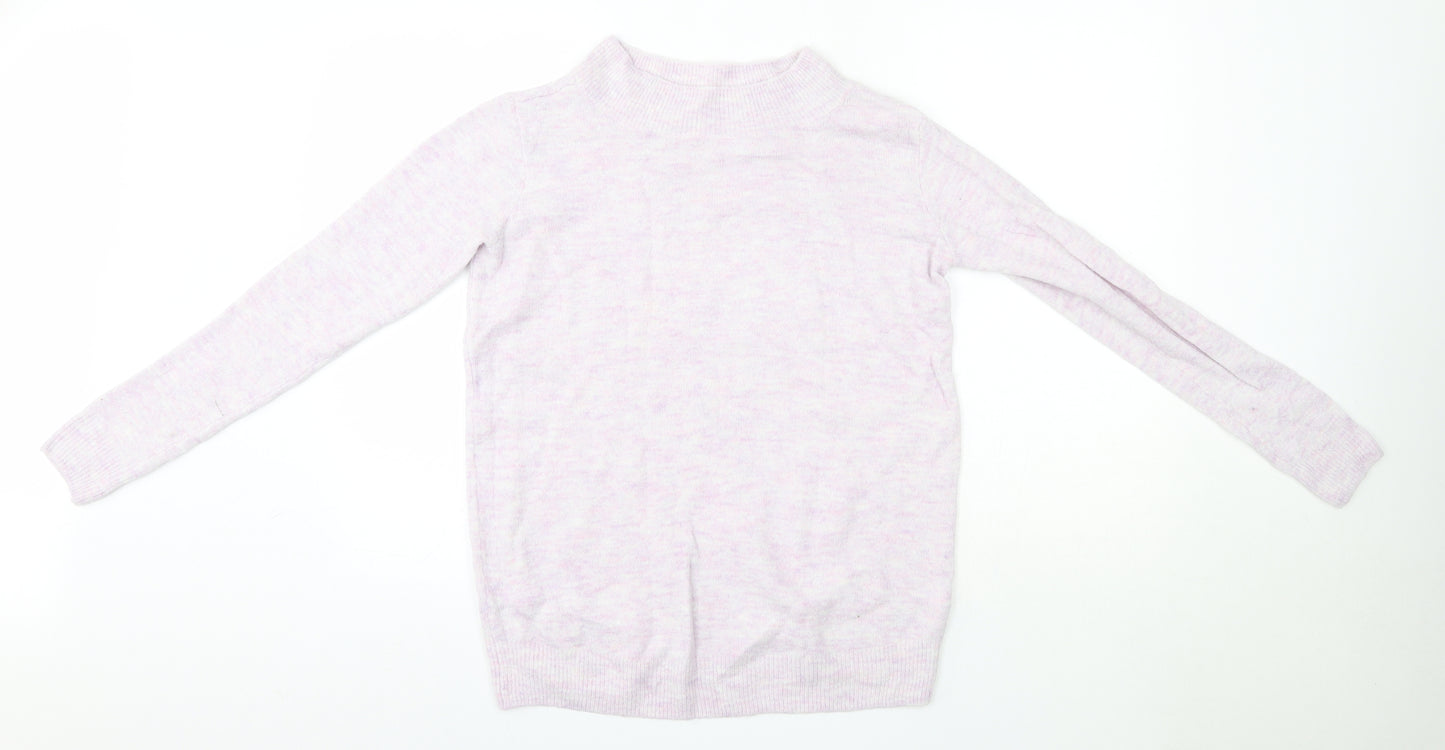 H&M Womens Purple High Neck  Acrylic Pullover Jumper Size S
