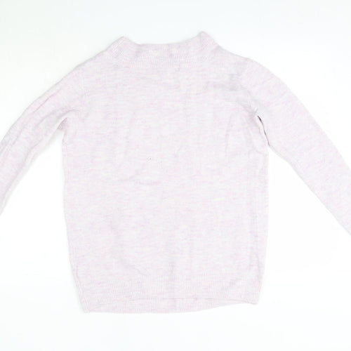H&M Womens Purple High Neck  Acrylic Pullover Jumper Size S