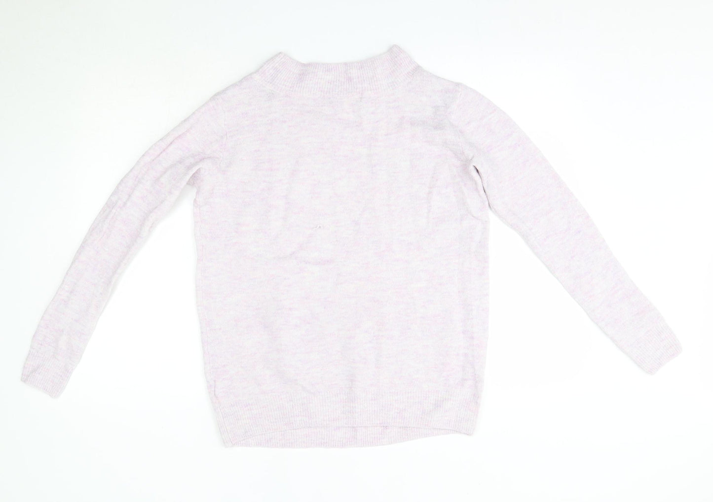 H&M Womens Purple High Neck  Acrylic Pullover Jumper Size S