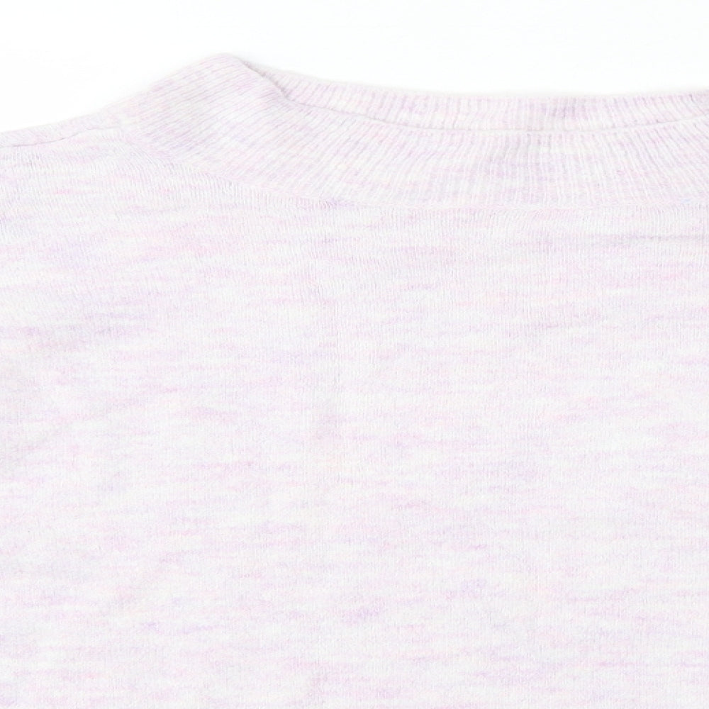H&M Womens Purple High Neck  Acrylic Pullover Jumper Size S