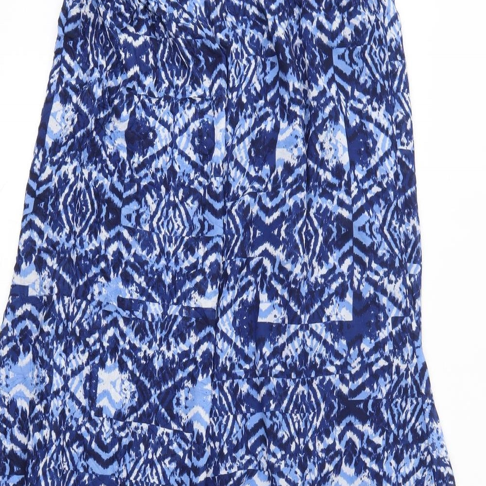 South Womens Blue  Polyester A-Line Skirt Size 14